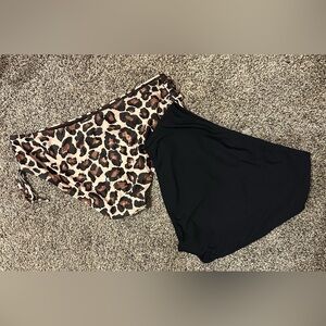 Leopard Print and Black Bikini Bottoms Bundle